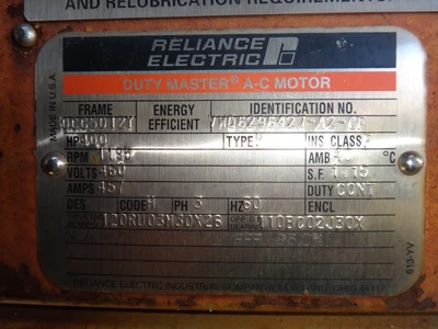 Reliance 400 HP, 1200 rpm, Electric motor