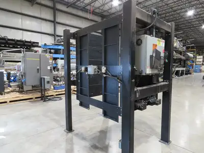 42"W x 48"L Pallet Feeder Dispenser for Robot Palletizer Conveyor 98"H