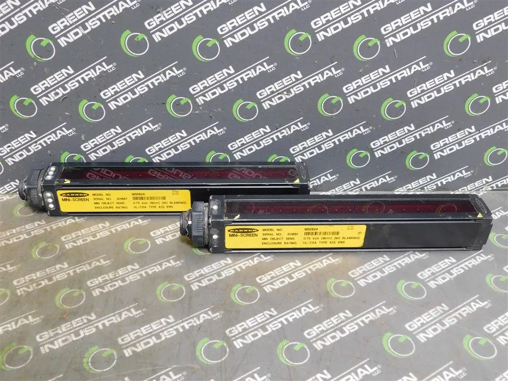 Banner MSE824/MSR824 Mini-Screen Encoder & Reciever Light Curtain Pair Used