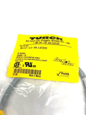 New | in-Stock Turck Flexlife Double Ended Cordset M12 Straight to Rt Angle Bus Bars & Plugs Michigan US | Maverick Industrial Sales #1468164