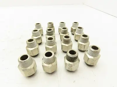 Parker W68PLP-12M-6R Prestolok Push To Connect 12mm x 3/8" BSPT Lot of 16