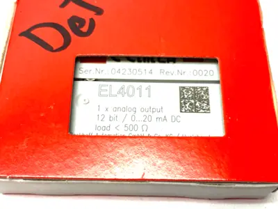 NEW BECKHOFF ETHERCAT 1-CHANNEL ANALOG OUTPUT TERMINAL 12-BIT