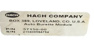 USED HACH COMPANY 57150-00 AUTO BURETTE MODULE 5715000