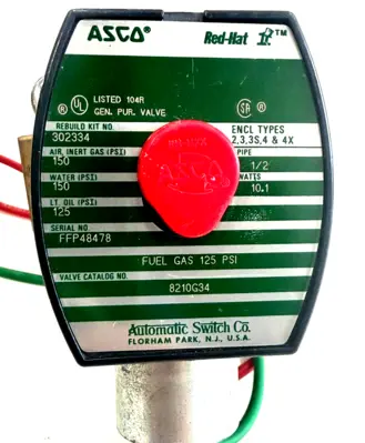 USED ASCO 8210G34 SOLENOID VALVE 120/110 60/50