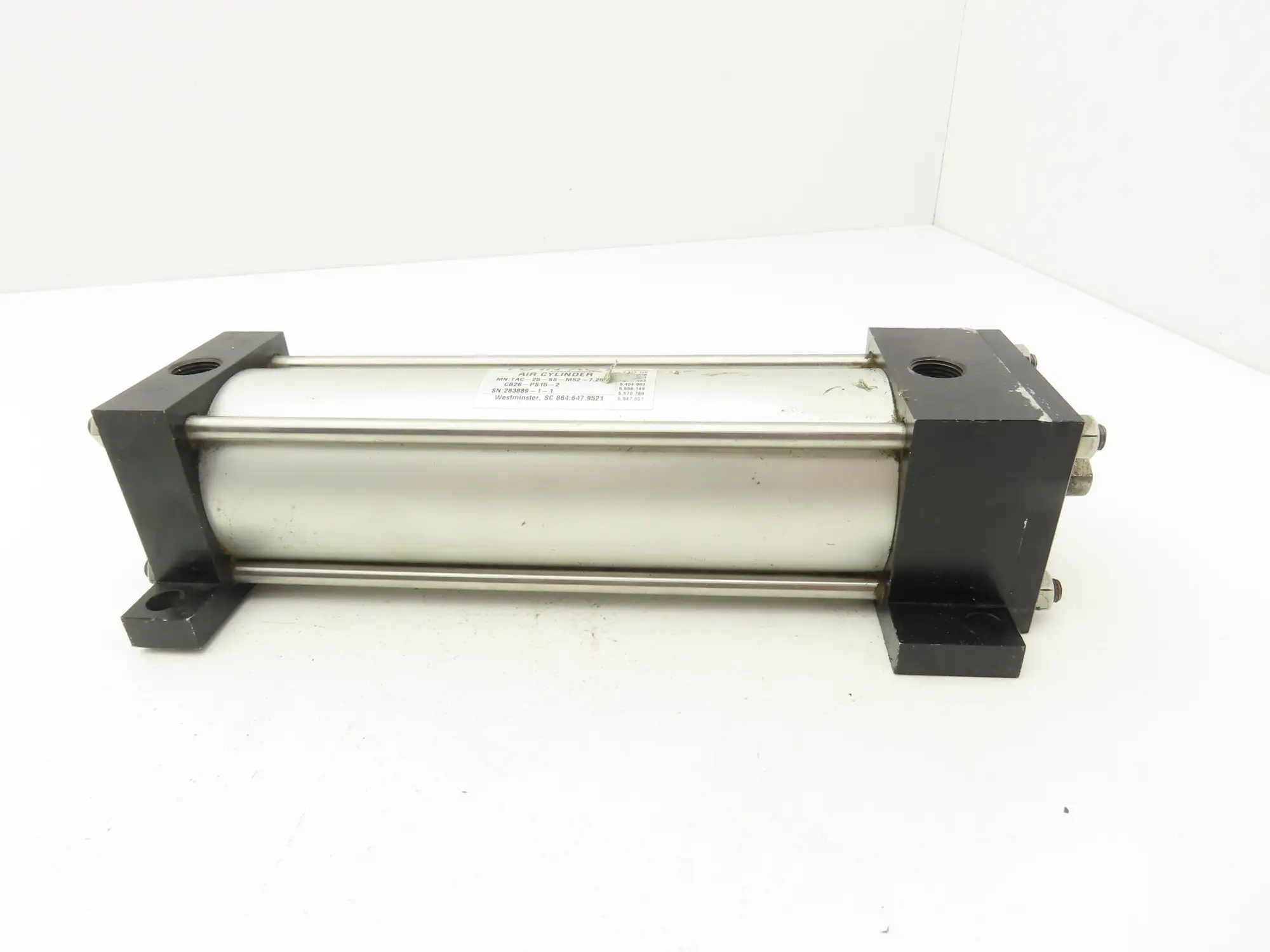 Turn Act TAC25SSMS27.25CB26PS152 Pneumatic Air Cylinder 2.5" Bore 7.25" Stroke