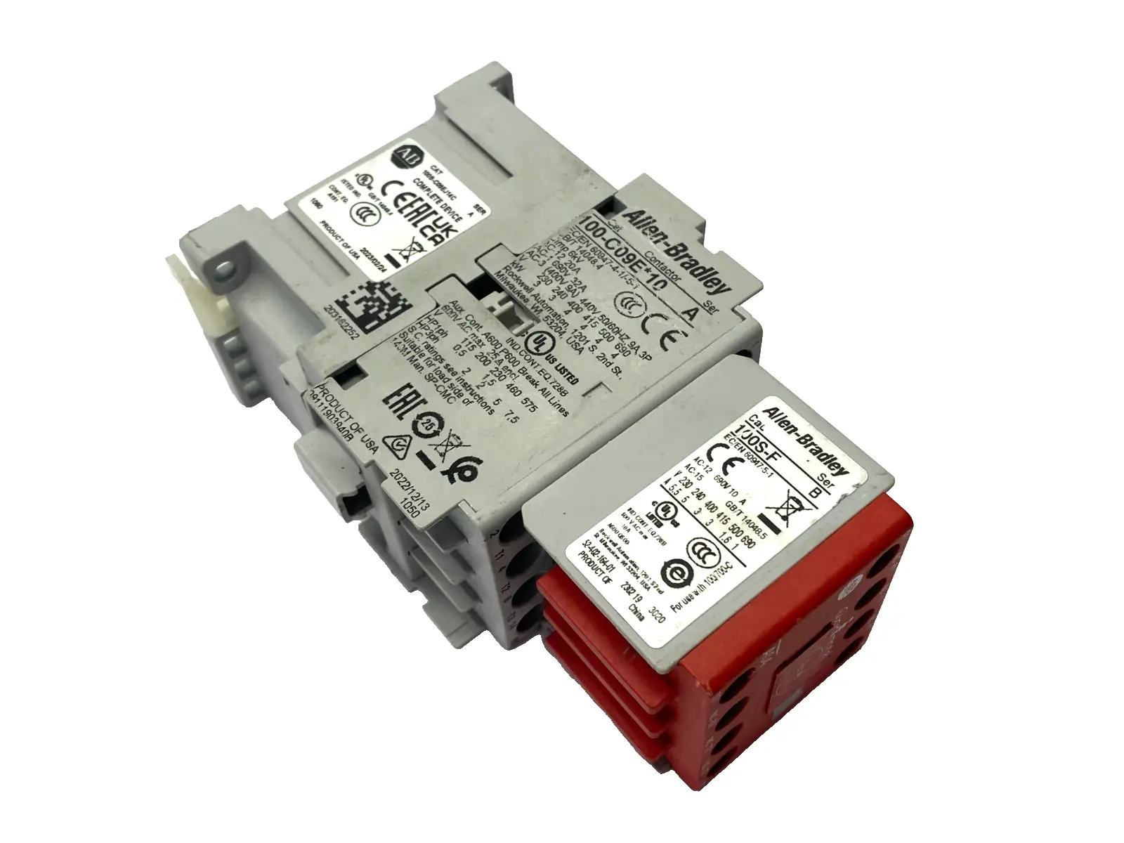 Used Allen-Bradley Ser. A Guardmaster Safety Contactor 24VDC 9A PLC Contactors Michigan US | Maverick Industrial Sales #1393249