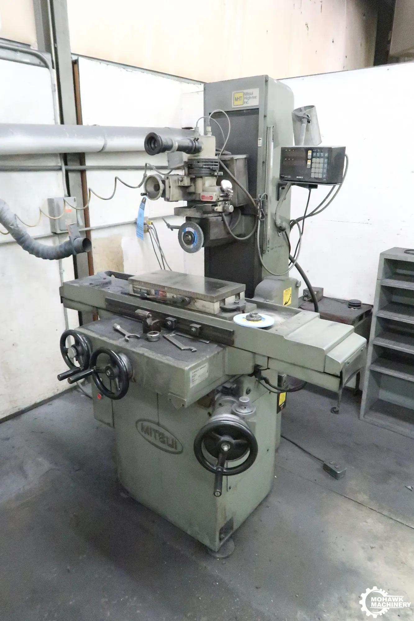 8" x 18" MITSUI HIGH-TEC "MSG250MH" HIGH-PRECISION HAND-FEED HORIZONTAL-SPINDLE SURFACE GRINDER w/OPTIDRESS FORM DRESSER - SONY LH51 DIGITAL READOUTS - WALKER-CERAMAX MAGNETIC CHUCK