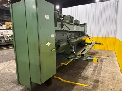 14' X 3/8" CINCINNATI MODEL 375-HS HYDRAULIC SHEAR WITH BACK GAUGE; FLOOR STANDING, NEW 1998: YOBRO #24238