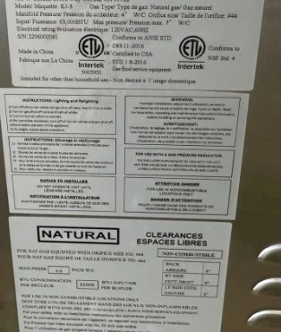 171-0115 15 Bird Gas Rotisserie Oven