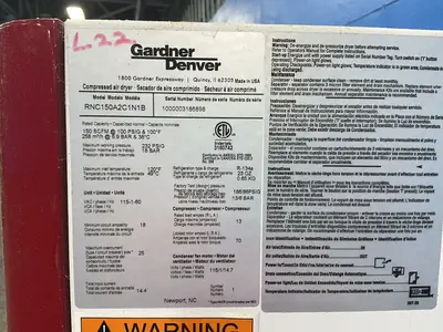 Used 2017 GARDNER DENVER L1522A Miscellaneous MRO Ohio US | HGR 24 #1333833