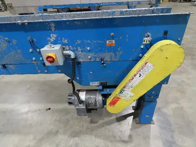 New London Engineering 8"x 12' Plastic Roller Belt Accumulating Conveyor 30 FPM