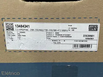 New | in-Stock 2021 WEG FC001402W01DOE Motors (misc) British Columbia CA | Lenmark #247095