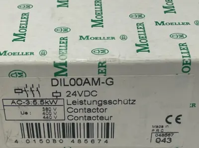 NEW MOELLER DIL00AM-G 24V DC CONTACTOR DIL00AMG