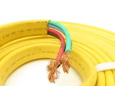 Festoon Cable Outdoor E73093 Multi-Conductor Flat Cable 4 Wire 10AWG 600V 21'