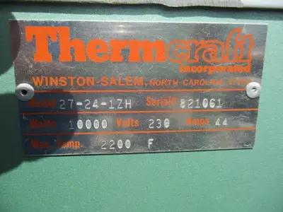 Used THERMCRAFT #27-24-1ZH THERMCRAFT #27-24-1ZH Tube Type Furnaces California US | TNT Industrial #1250640