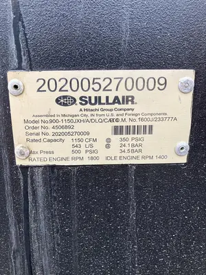USED 2020 SULLAIR 900XHH / 1150XH MODEL
