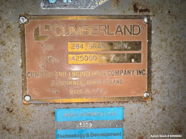 Used CUMBERLAND 284 GRAN 3 Granulators Illinois US | Aaron Equipment #1348384