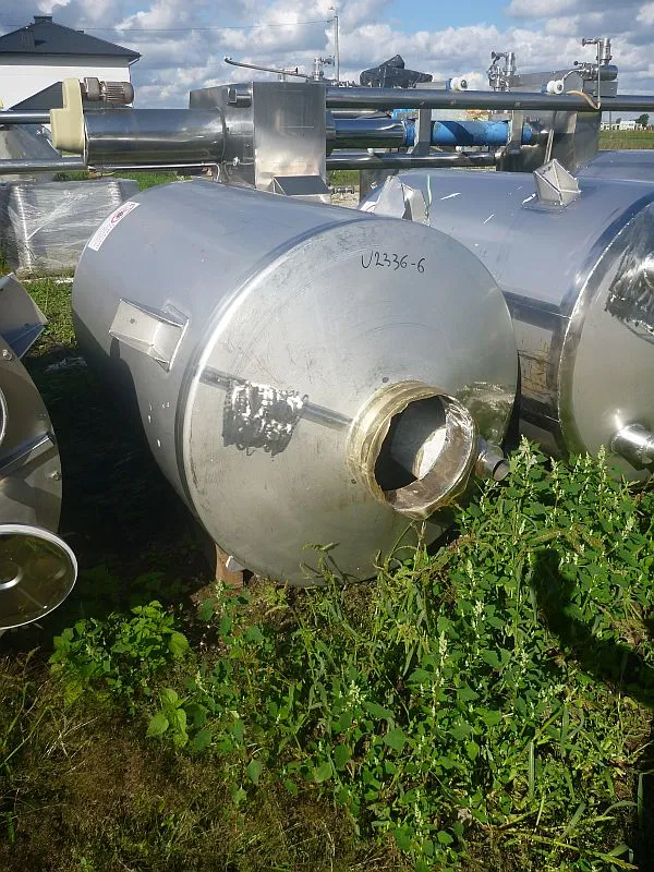 1400 L Vertical Stainless Steel Silos For Powders With Conical Bottom