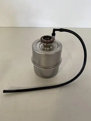 USED VIRTIS VACUUM PUMP EXHAUST FILTER 15PSI @ 400°F KF25 VACUUM FITTING SIZE