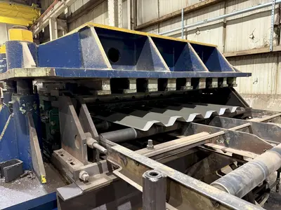 36" HI-RIB (7.2 TYPE) PANEL RAFTED ROLLFORMER LINE;  INCLUDES UNCOILER, ROLLFORMER & FLYING CUTOFF SHEAR: YOBRO #24156