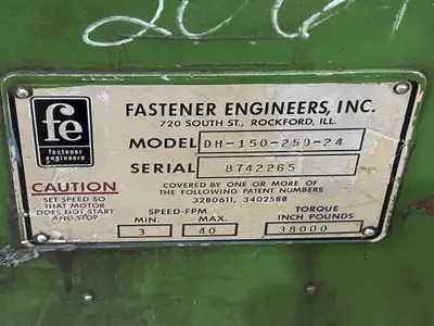 USED FASTENER ENGINEERS DH-150-250-24