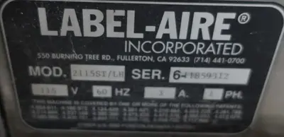 USED LABEL-AIRE 2115 ST/LH