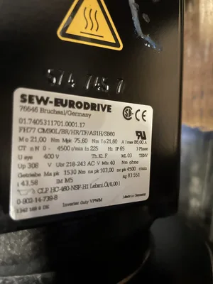 NEW Sew-Eurodrive FH77 CM90L/BR/HR/TF/AS1H/SB60 Servo Gear Drive Reducer 4500RPM