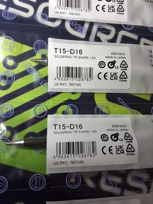 HAKKO T15-D16 SOLDERING TIP; CHISEL 1.6 x 10mm - BRAND NEW