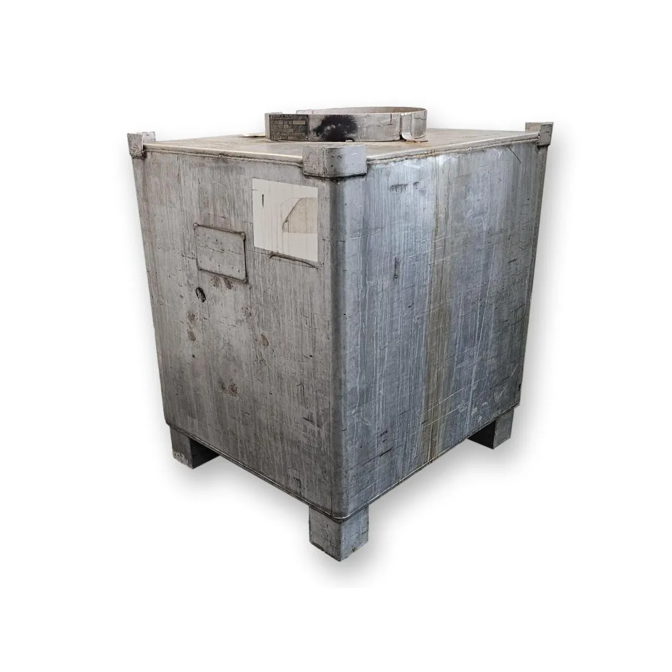 Used 395 Gal Stainless Steel Tote Bin