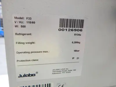 Used JULABO F33 Miscellaneous Laboratory Equipment Texas US | Aucto #1307083