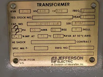 USED 1988 JEFFERSON ELECTRIC 244-001-458