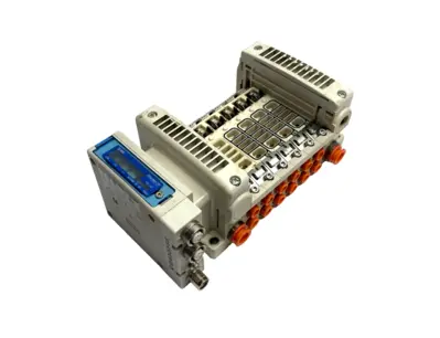 VV5QC21-06N7SEBN-S | SMC  Base Mounted Pneumatic Plug-In Valve Manifold, 6-Station - Used