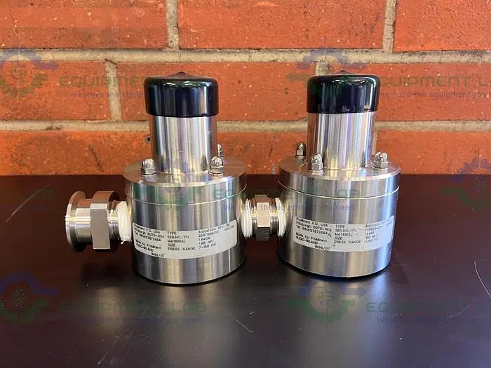 Used LOT OF 2 - PROMINENT STAINLESS STEEL ADJUSTABLE BPV-DM PRESSURE RELIEF VALVES Valves/Fittings California US | Equipment Lab #485587