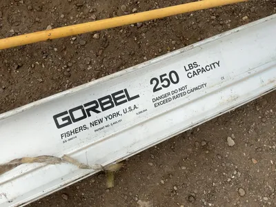 Gorbel 250 lb Capacity Jib, has 82-1/2” tall post that it mounts to, 116” long jib