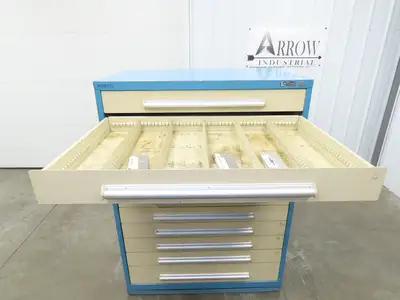 Nu-Era Modular Tool Storage Cabinet 11 Drawer 45x28x61" Stanley Vidmar Blue