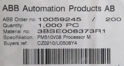 NEW ABB 3BSE008373R1 PROCESSOR MODULE