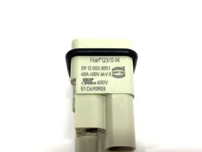 New | in-Stock HARTING Male Crimp Insert, 3-Contact, Size 3A, 40A 400V Contact Blocks Michigan US | Maverick Industrial Sales #1462756