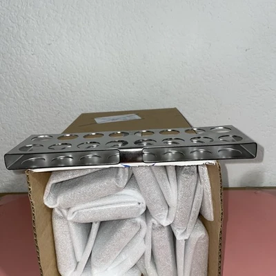 NEW 10 CC ZU-335 Vial Holder 316 SS, Holds 16 Tubes 10-1/2'' OAL x 3'(Lot Of 10)