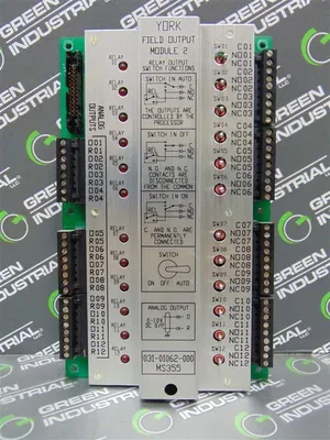 York 031-01062-000 Millennium MS355 Chiller Field Output Module 2 Used