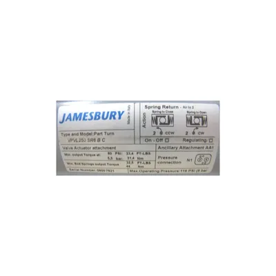 JAMESBURY 1.5" BALL VALVE