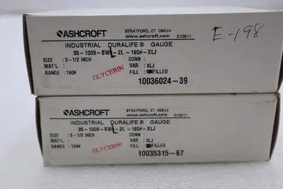 Ashcroft 10036024-39 XLJ Pressure Gauge #K-2239