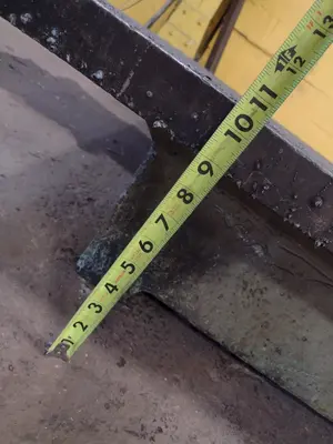 12' X 6' STEEL LAYOUT TABLE PLATE: STOCK #23783