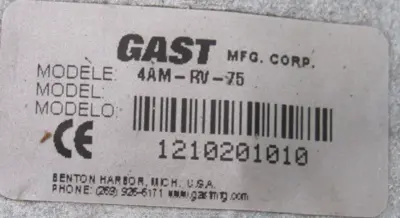 USED GAST 4AM-RV-75 AIR MOTOR 4AMRV75