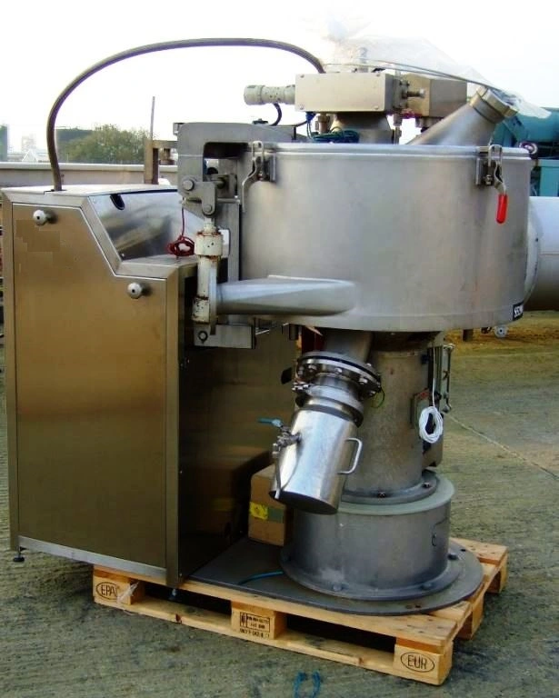 GFT V 63-U perforate basket centrifuge, Hastelloy C22.