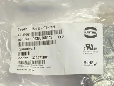 NEW HARTING YYC HEAVY DUTY CONNECTOR HOOD HAN 6B-HTE-PG21