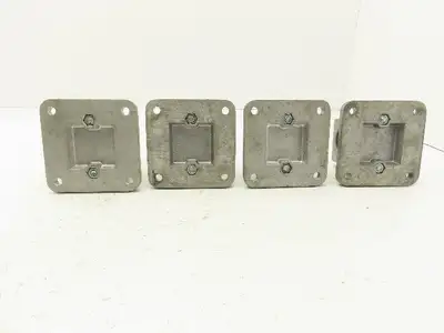 Rose Krieger RFB1500 Flange Clamp 1.5" Round Tube Aluminum 4x4" Base Lot of 4