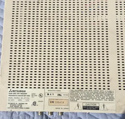Mitsubishi CP11OU Color Video Copy Processor