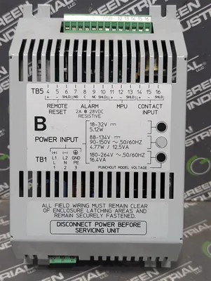 Woodward 8200-209L/5501-306J Overspeed System Power Unit B Used