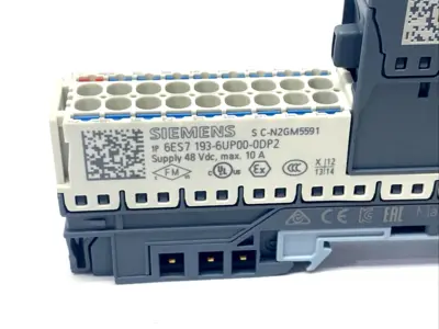 USED SIEMENS POTENTIAL DISTRIBUTOR MODULE 6ES7193-6UP00-0DP2 BASE