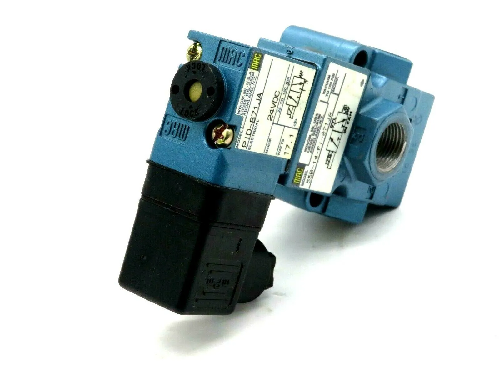NEW MAC VALVE 55B-14-PI-871JA SOLENOID VALVE 55B14PI871JA